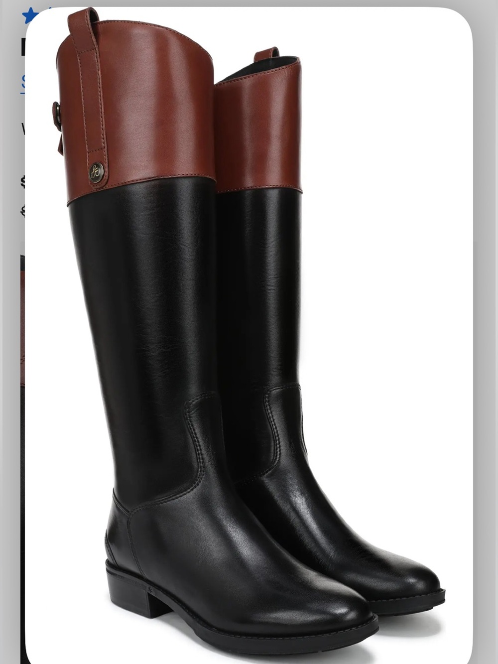 Sam Edelman Penny 4 wide calf brown/black leather boot